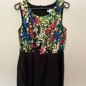Black with bright pattern